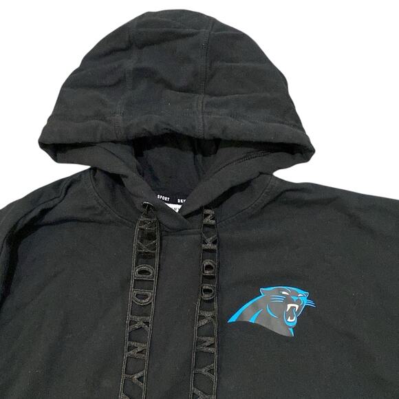 DKNY Carolina Panthers Black Hoodie Womens Sz Small NFL Team Collection - Picture 2 of 8
